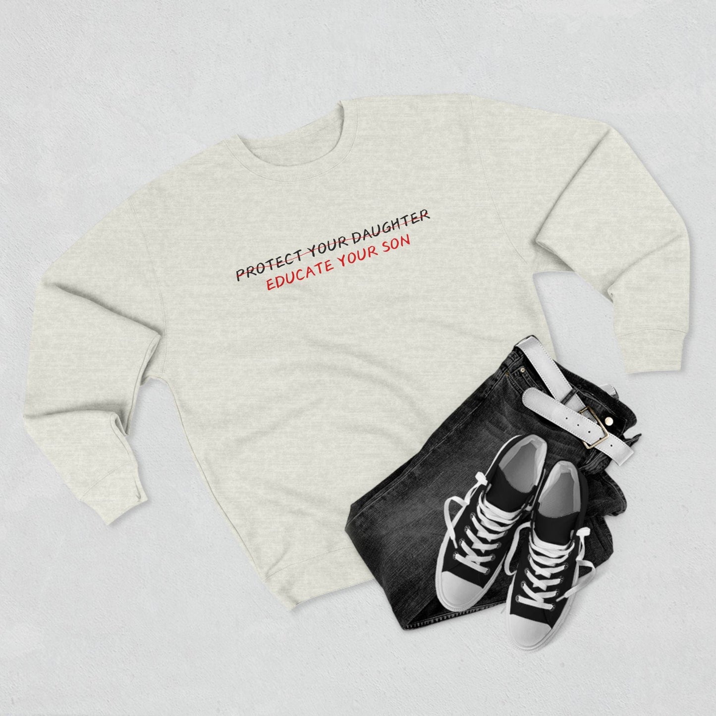 Fleece Sweatshirt, Educate your Son