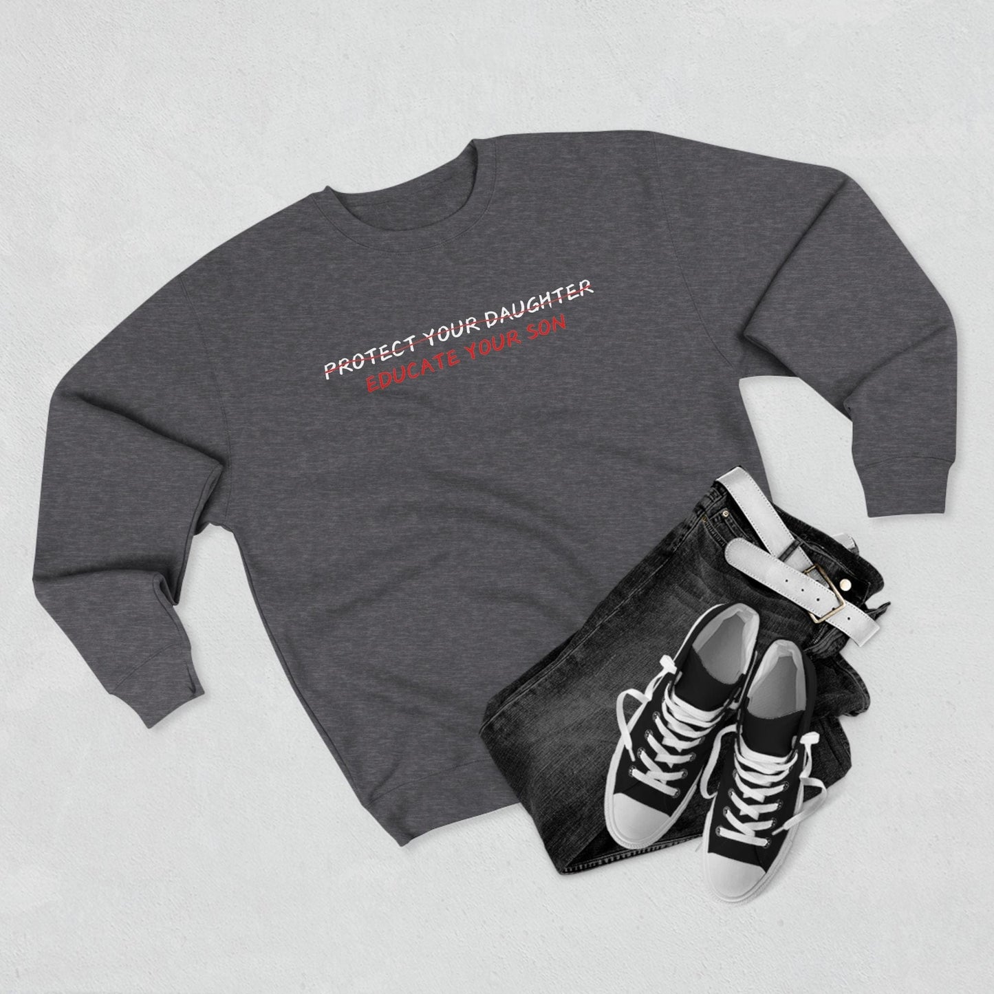 Fleece Sweatshirt, Educate your Son