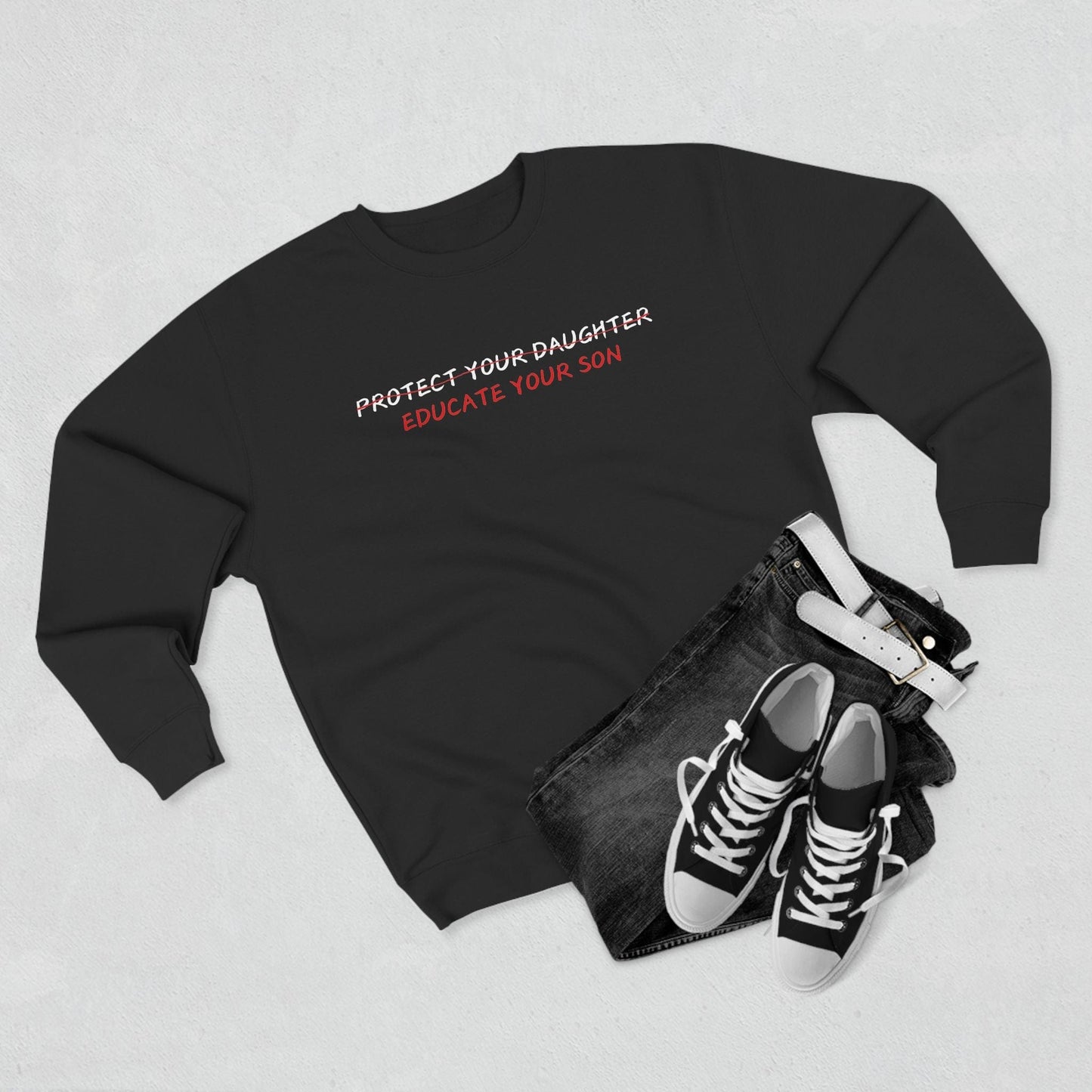 Fleece Sweatshirt, Educate your Son