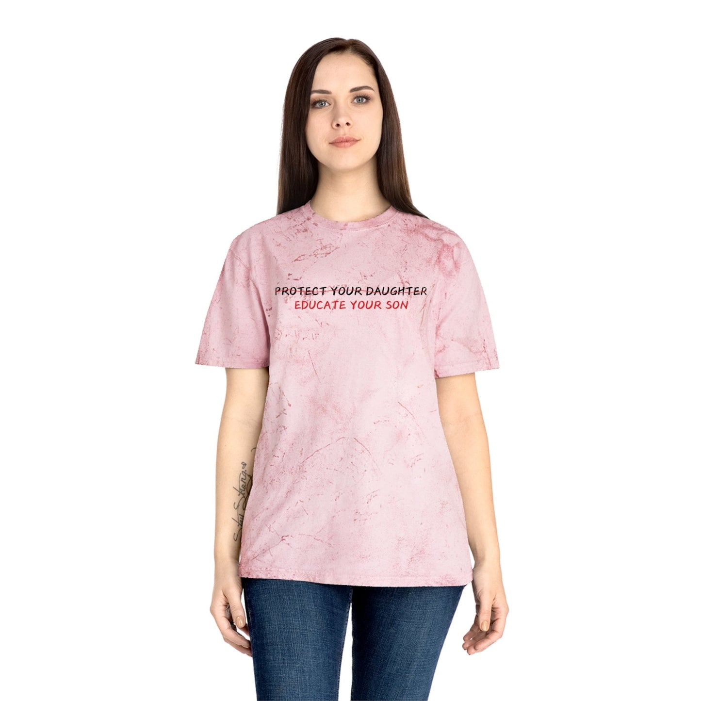 Cotton Color Blast T-Shirt, Educate Your Son