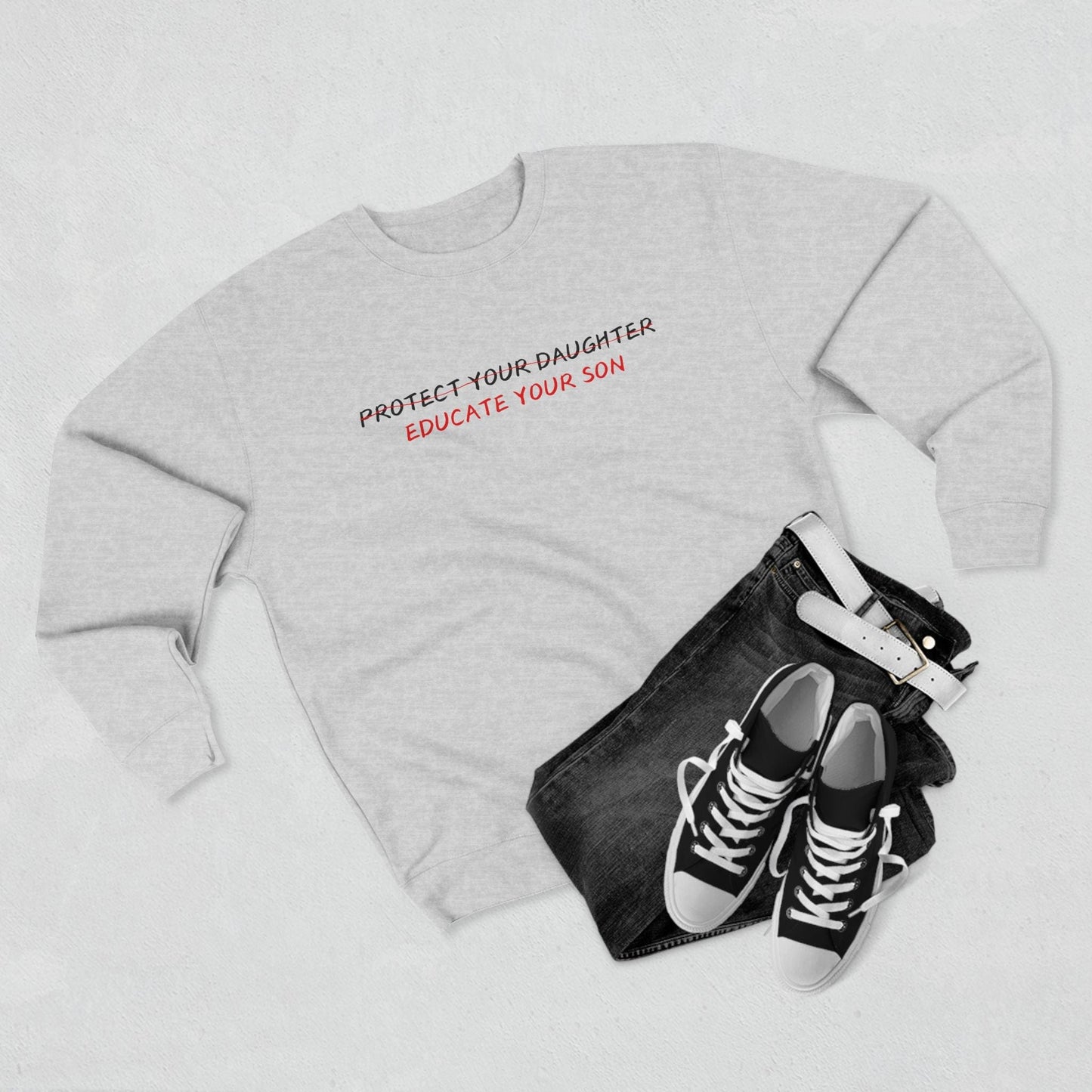 Fleece Sweatshirt, Educate your Son