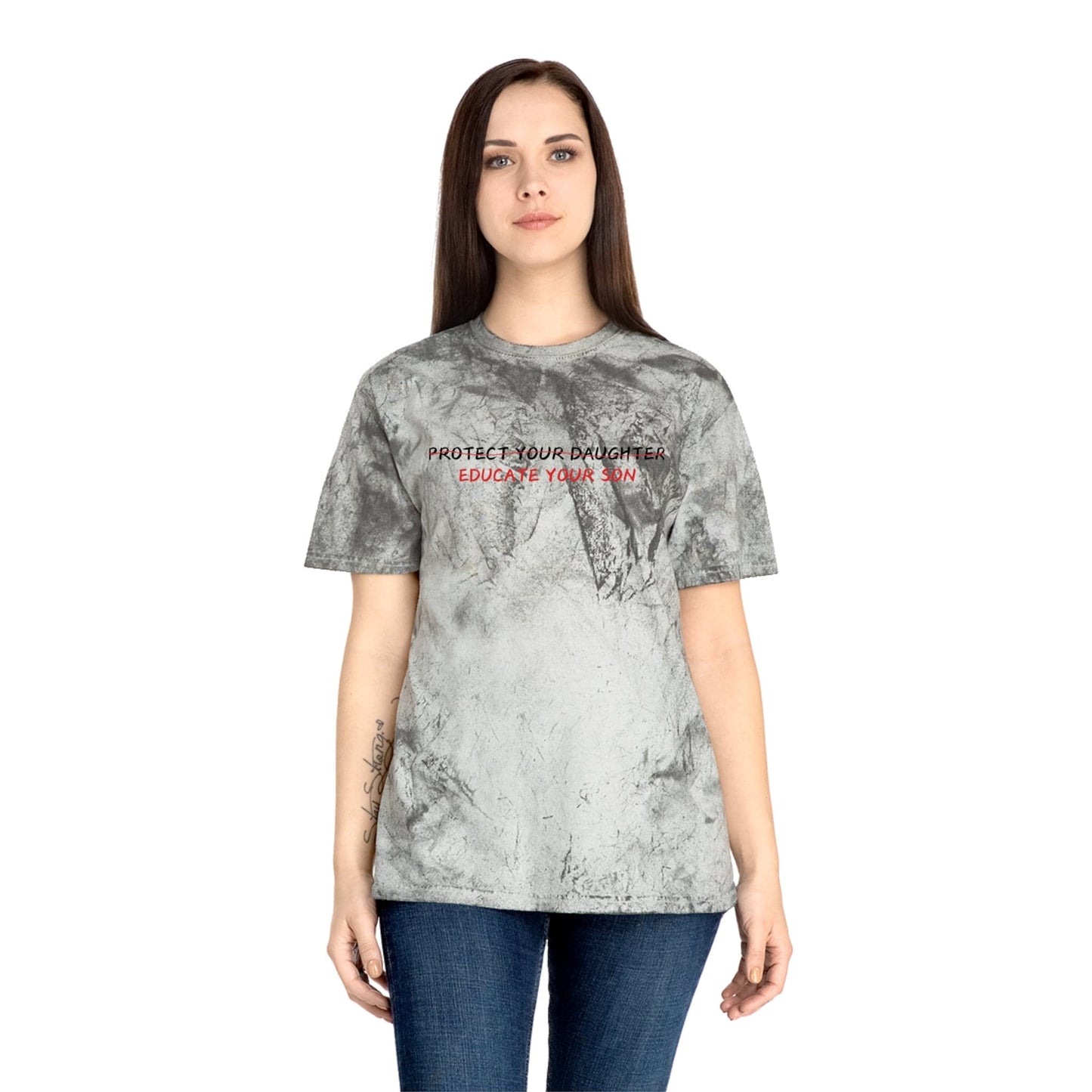 Cotton Color Blast T-Shirt, Educate Your Son