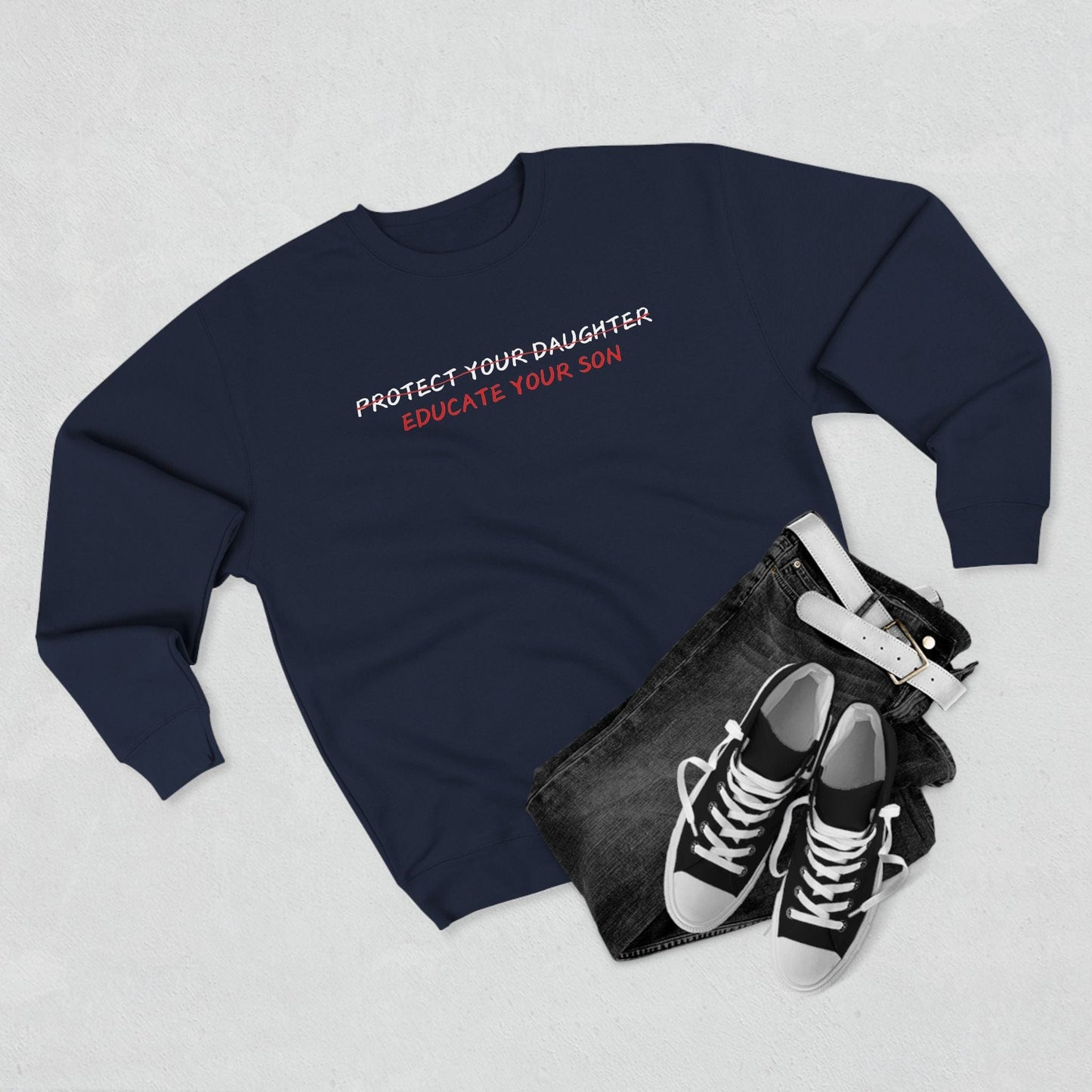 Fleece Sweatshirt, Educate your Son