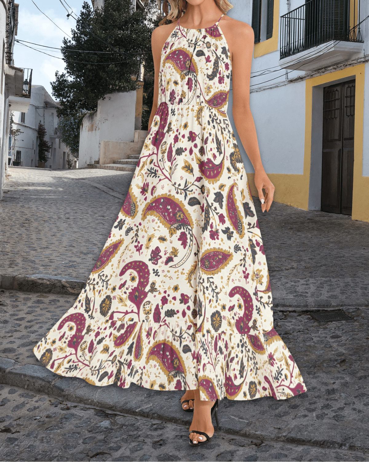 Boho Bloom Paisley Maxi Dress
