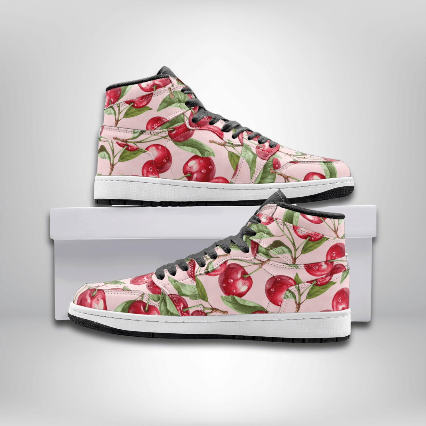 Cherry Kicks: Retro Blossom High-Tops