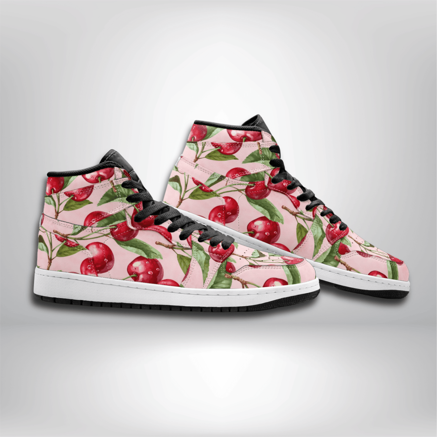 Cherry Kicks: Retro Blossom High-Tops