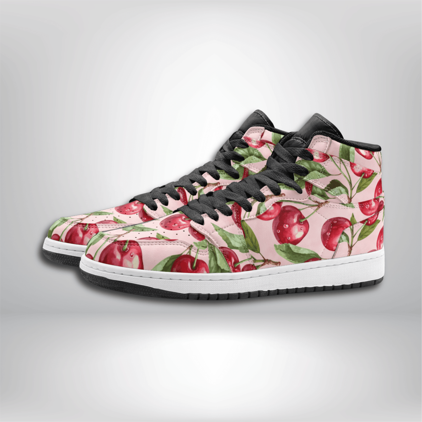 Cherry Kicks: Retro Blossom High-Tops