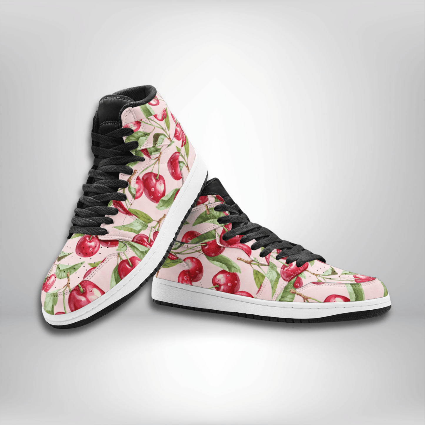 Cherry Kicks: Retro Blossom High-Tops