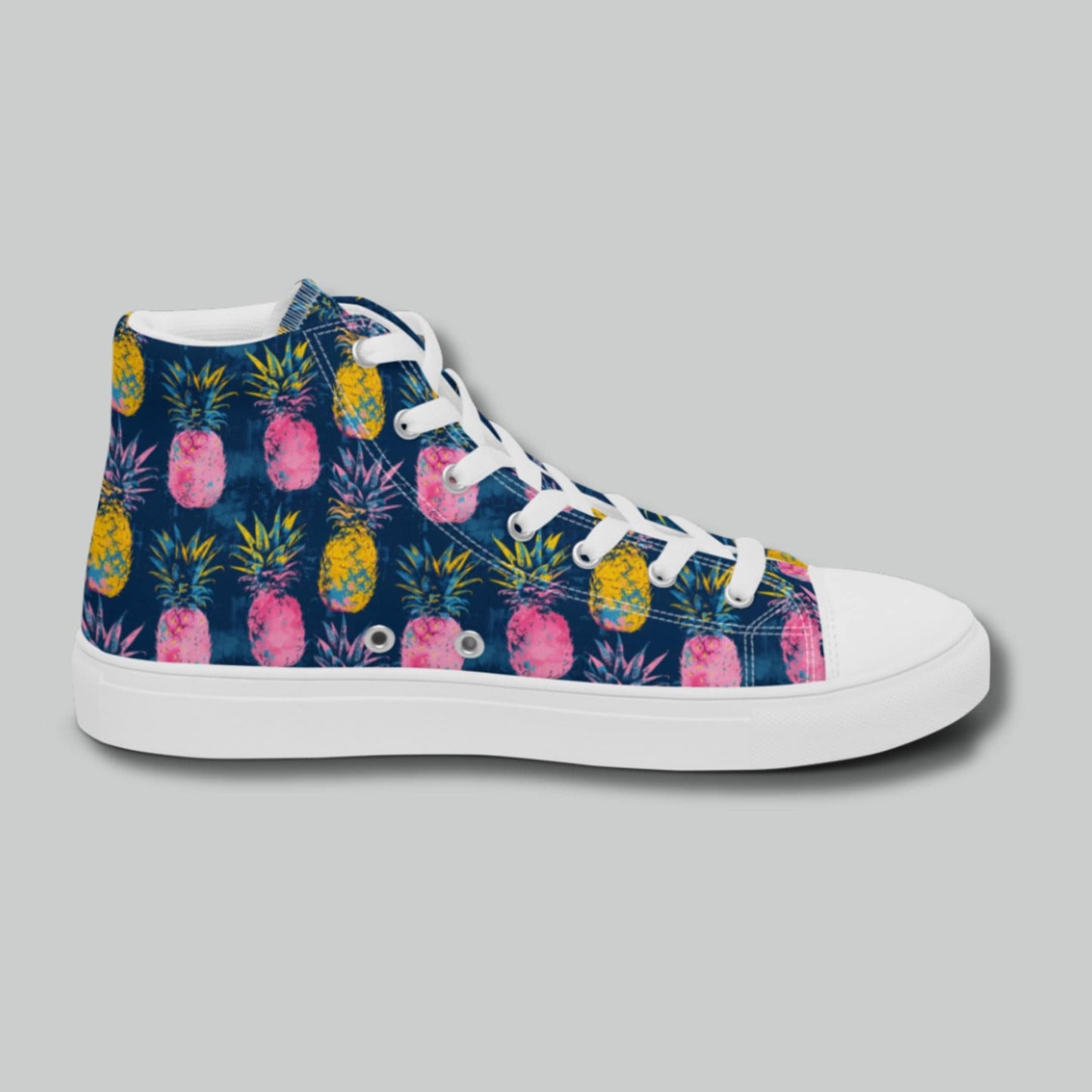Colorful Pineapple High Top Canvas Shoes