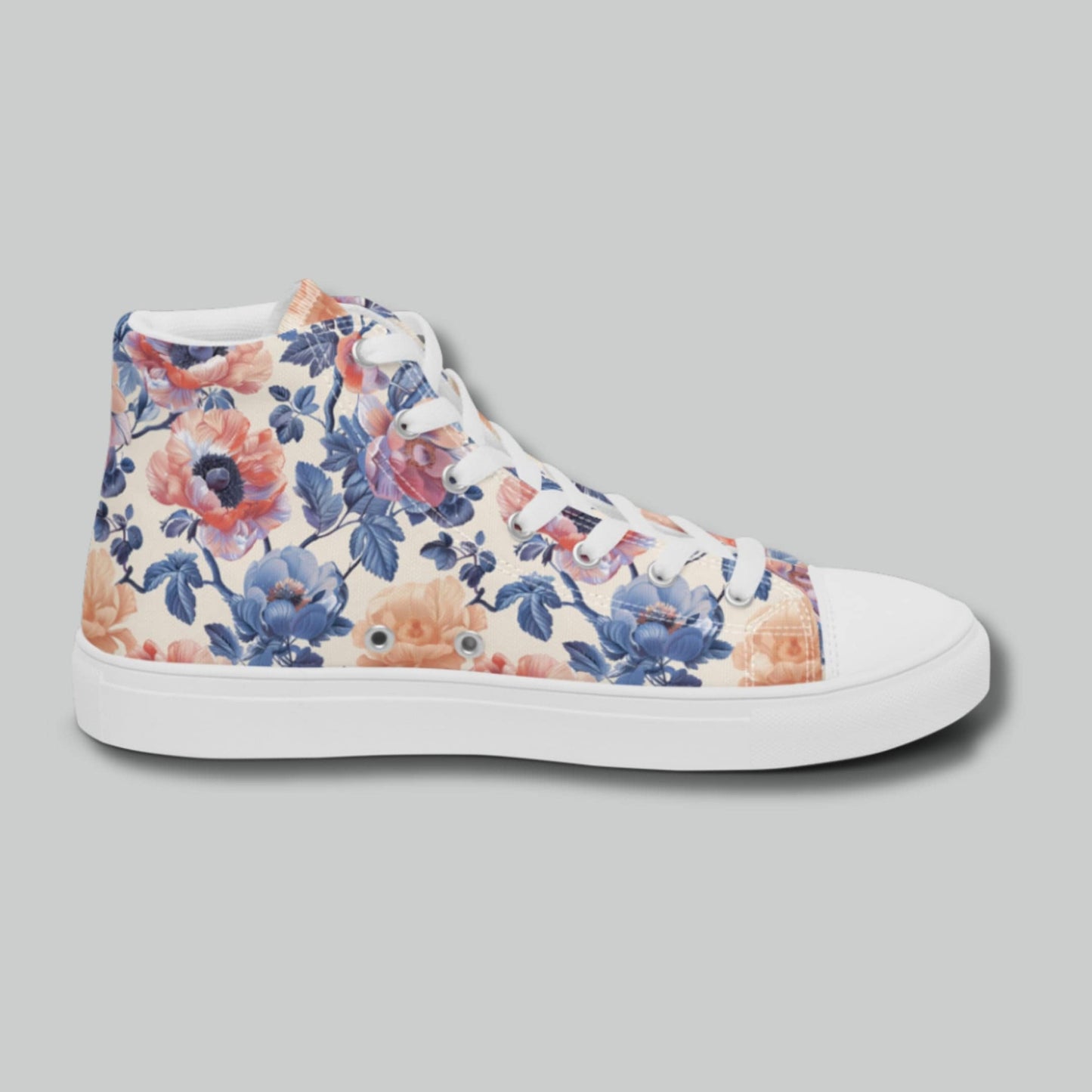 Vintage Floral High Top Canvas Shoes