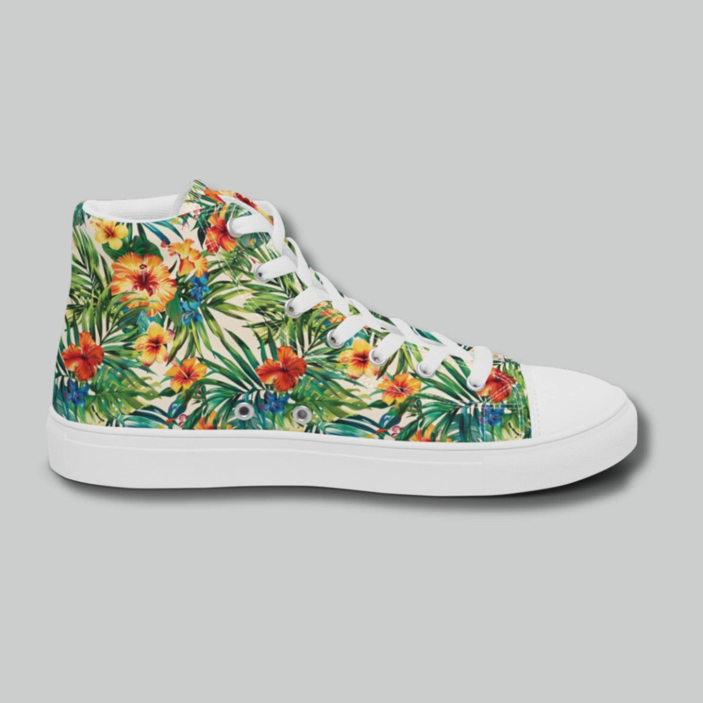 Tropical Paradise High Top Canvas Shoes