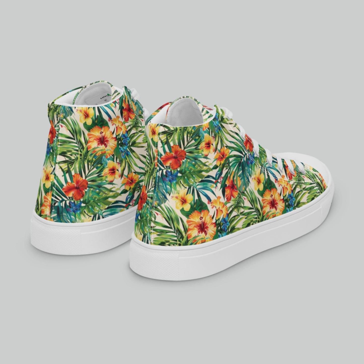 Tropical Paradise High Top Canvas Shoes