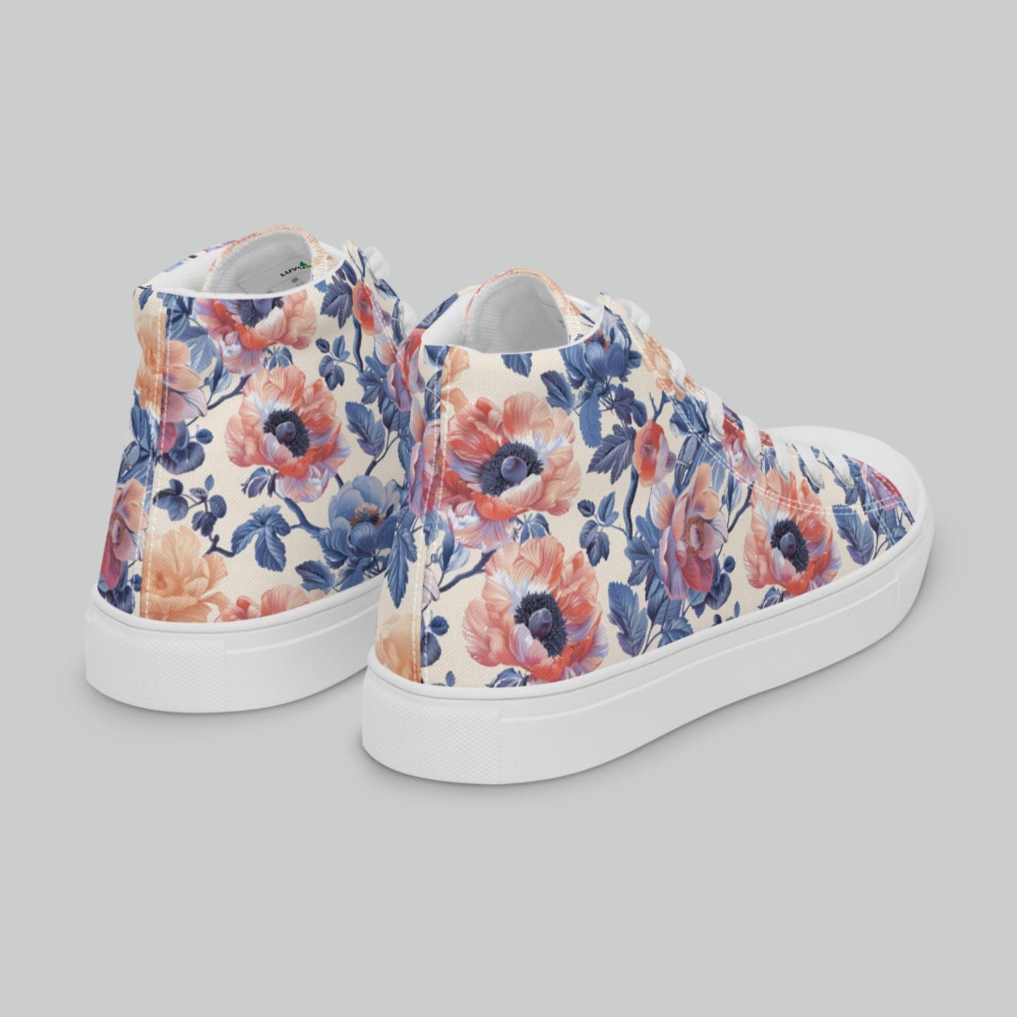 Vintage Floral High Top Canvas Shoes