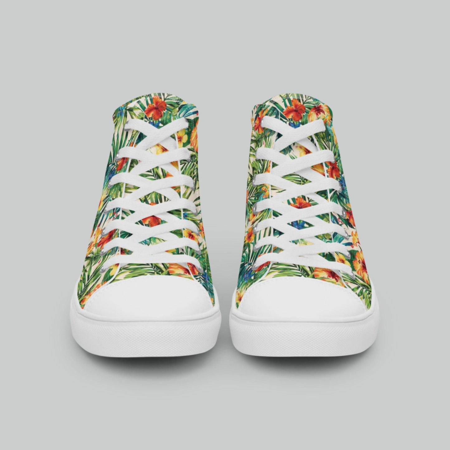 Tropical Paradise High Top Canvas Shoes