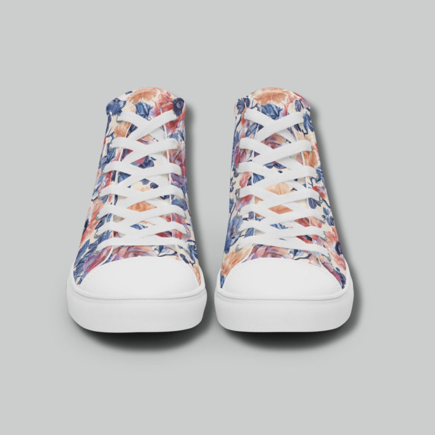 Vintage Floral High Top Canvas Shoes