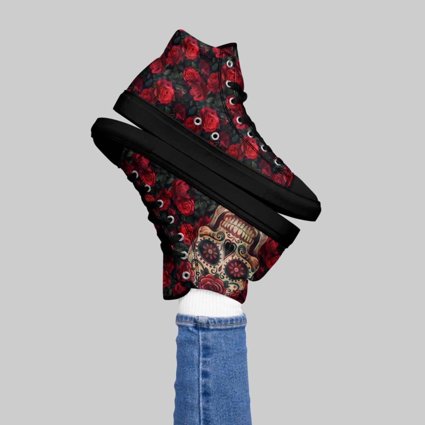 Sugar Skull High Top Canvas Shoes
