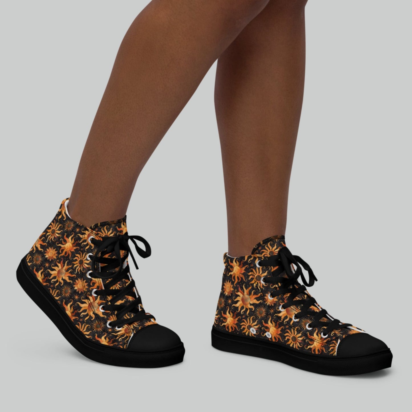 Midnight Sun High Top Canvas Shoes