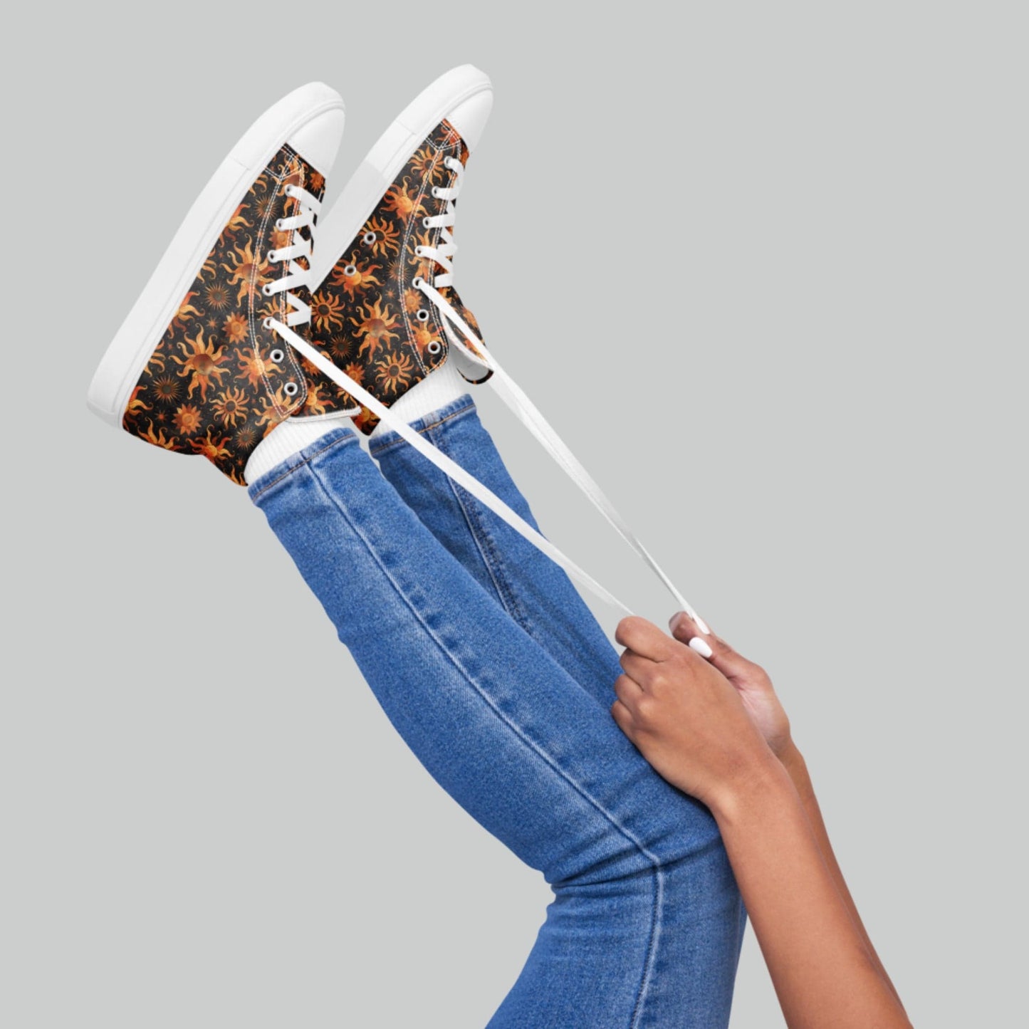 Midnight Sun High Top Canvas Shoes