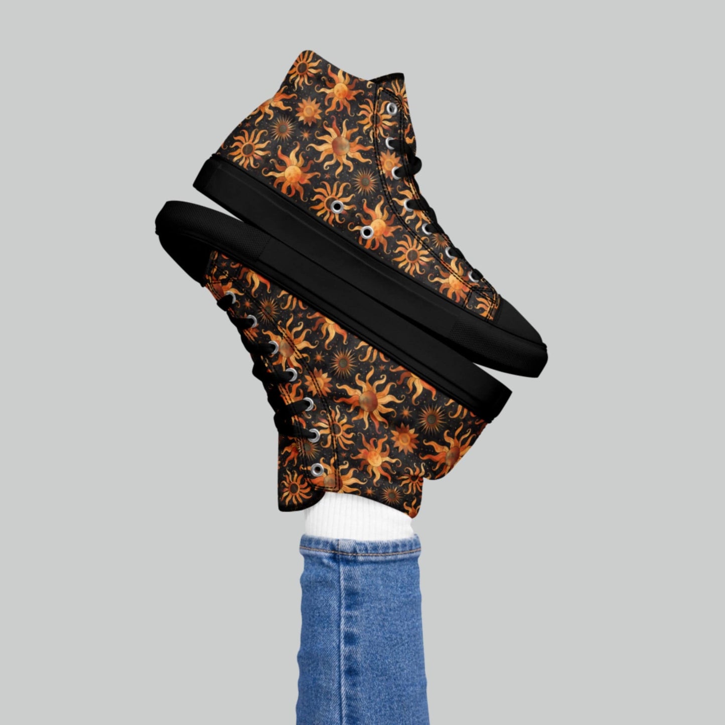 Midnight Sun High Top Canvas Shoes