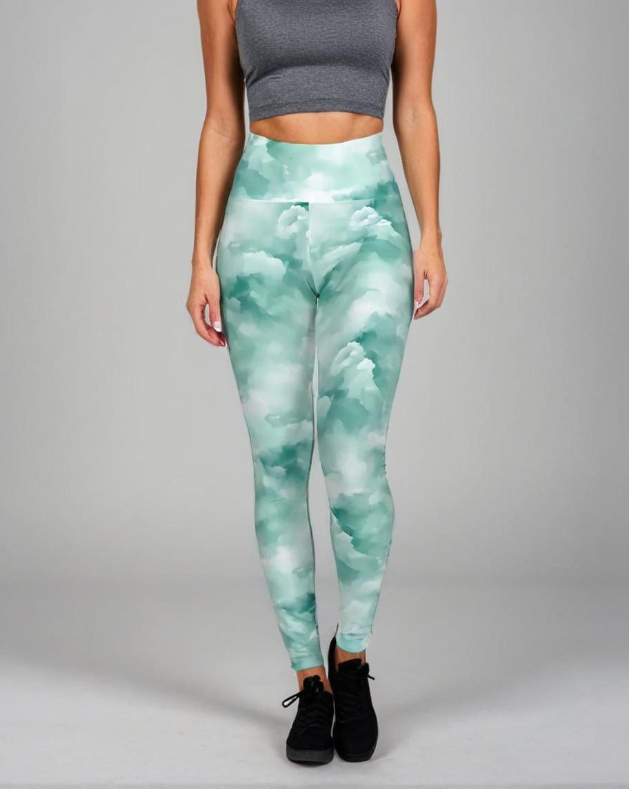 High-Waisted Leggings, Mint Mist