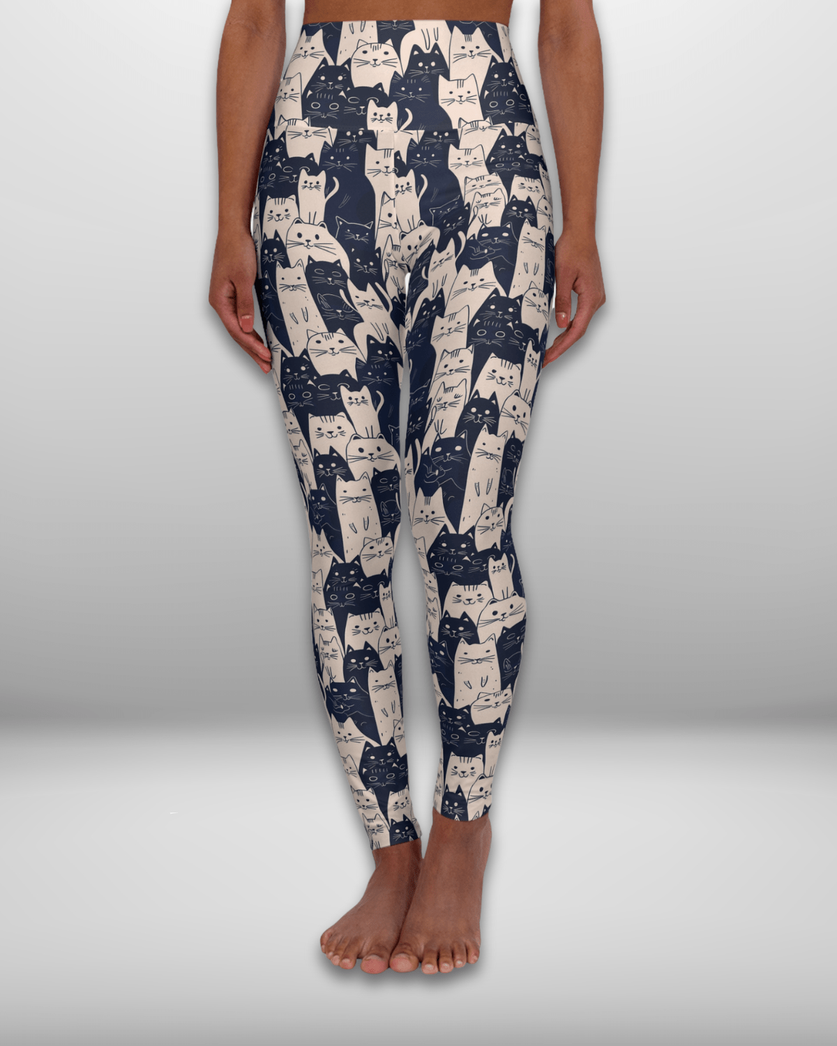 High Waisted Leggings, Cats