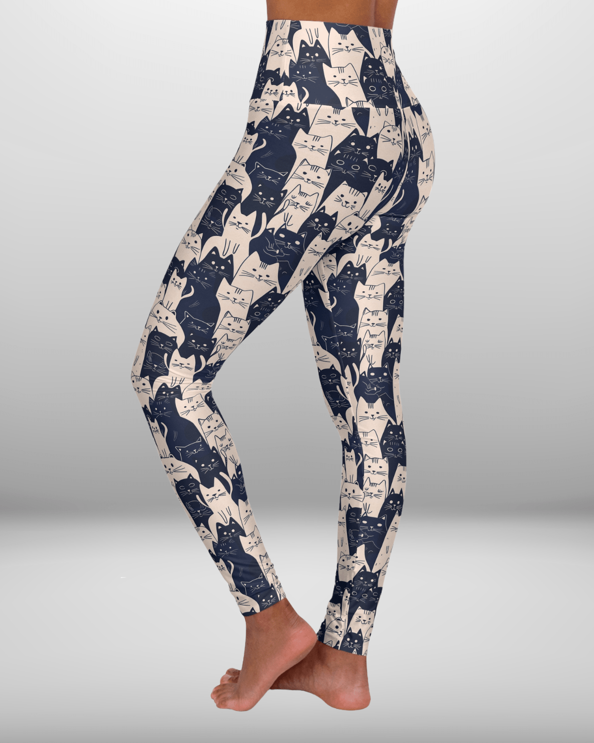 High Waisted Leggings, Cats