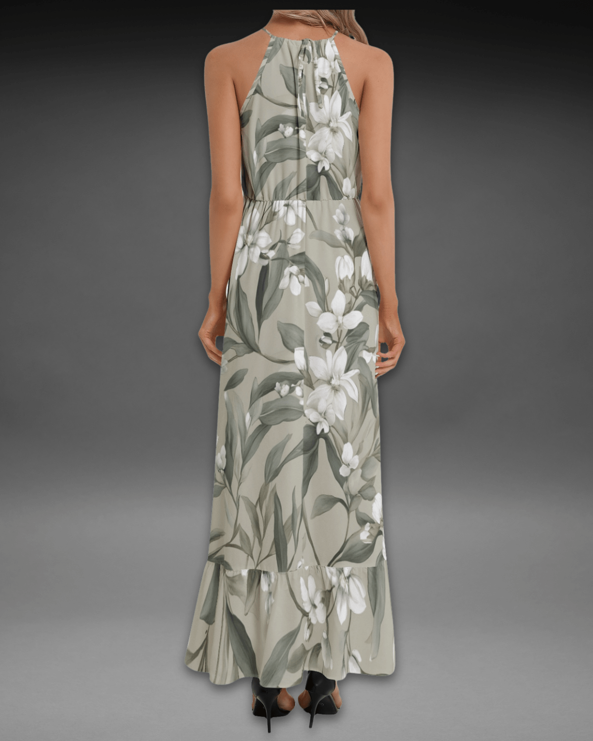 Wild Magnolia Halter Gown