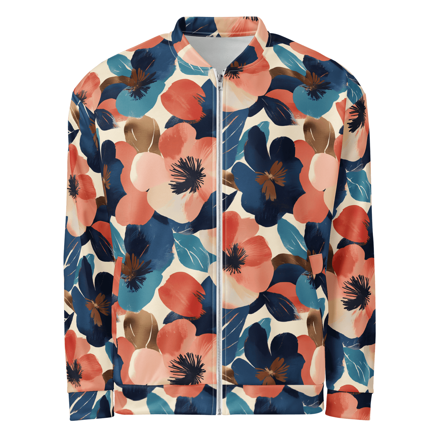 Bold Bloom Bomber Jacket