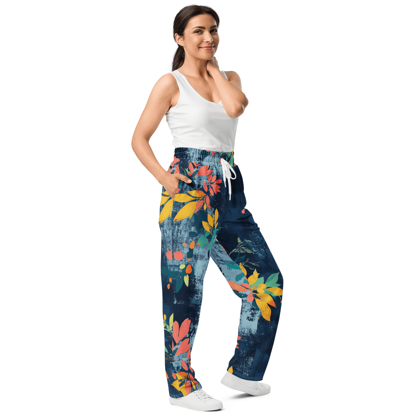 Retro Bloom Wide-Leg Recycled Joggers