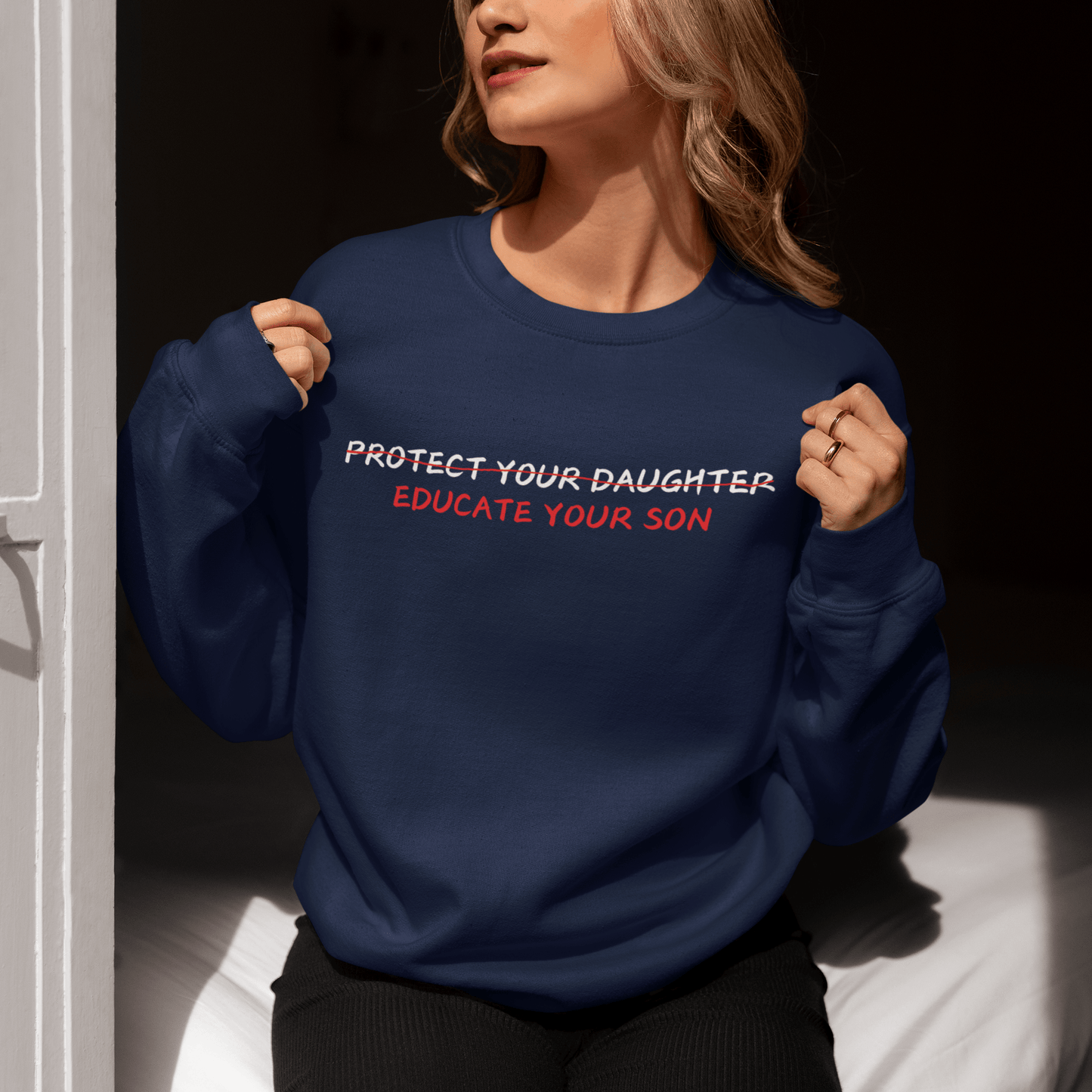Fleece Sweatshirt, Educate your Son
