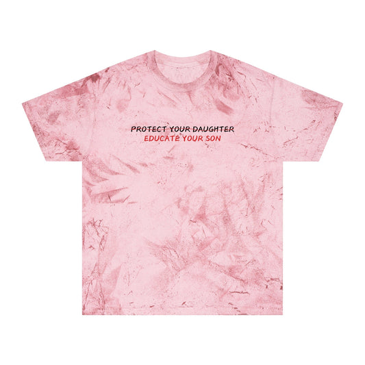 Cotton Color Blast T-Shirt, Educate Your Son