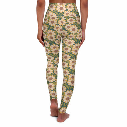 High Waisted Leggings, Retro Floral