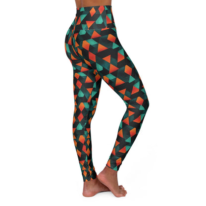 High Waisted Leggings, Geometric