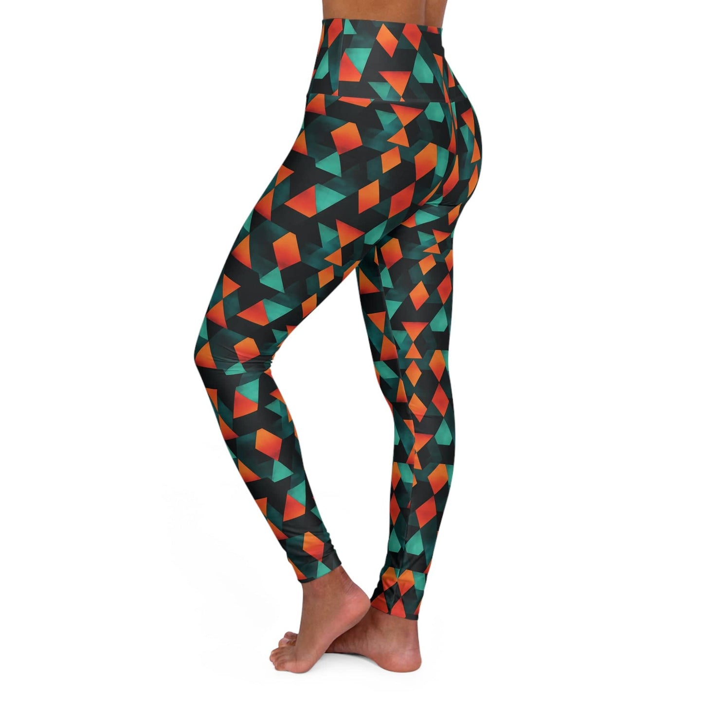 High Waisted Leggings, Geometric
