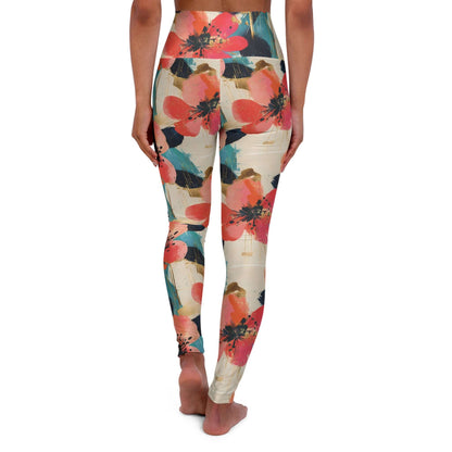 High Waisted Leggings, Floral Burst