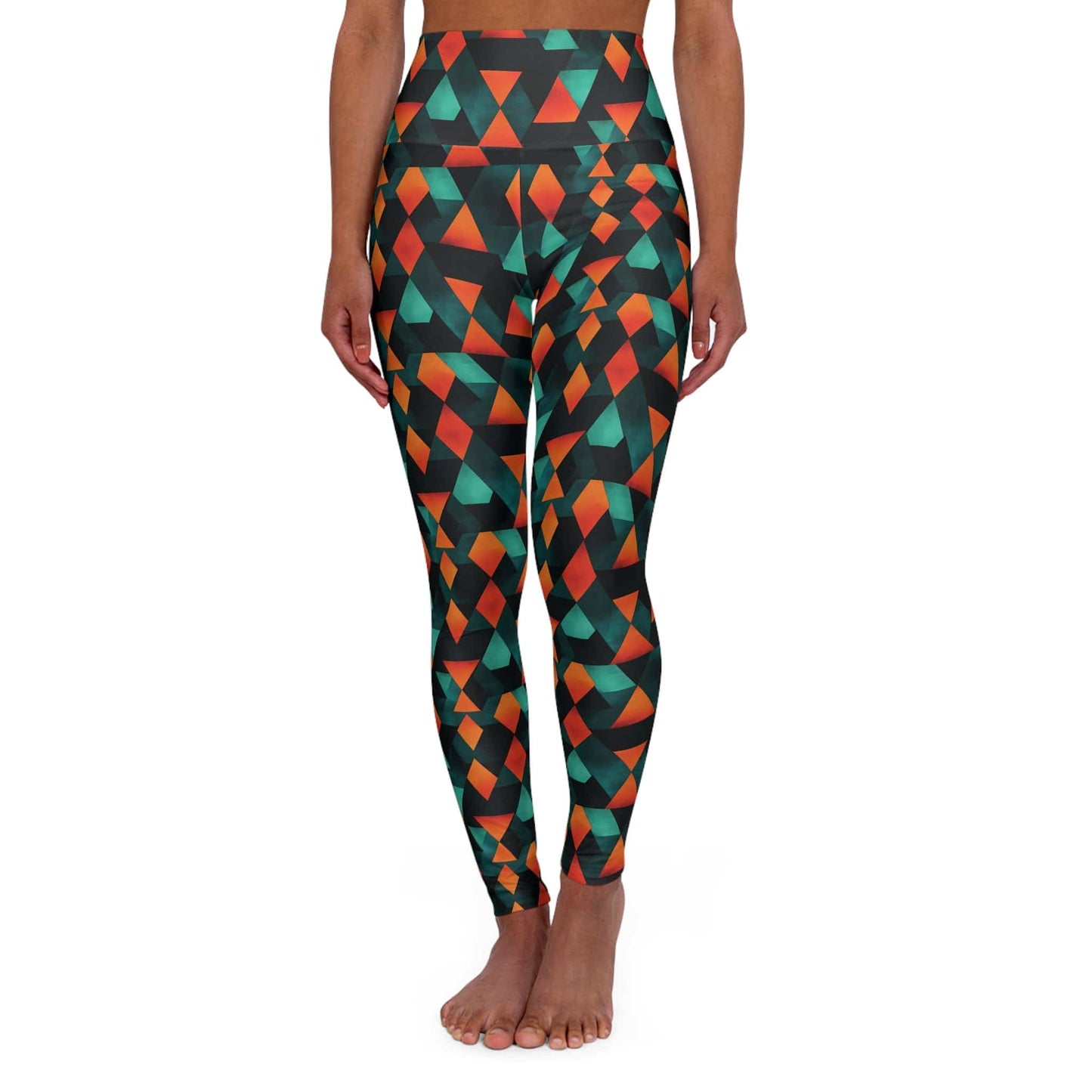 High Waisted Leggings, Geometric
