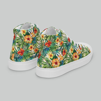 Tropical Paradise High Top Canvas Shoes