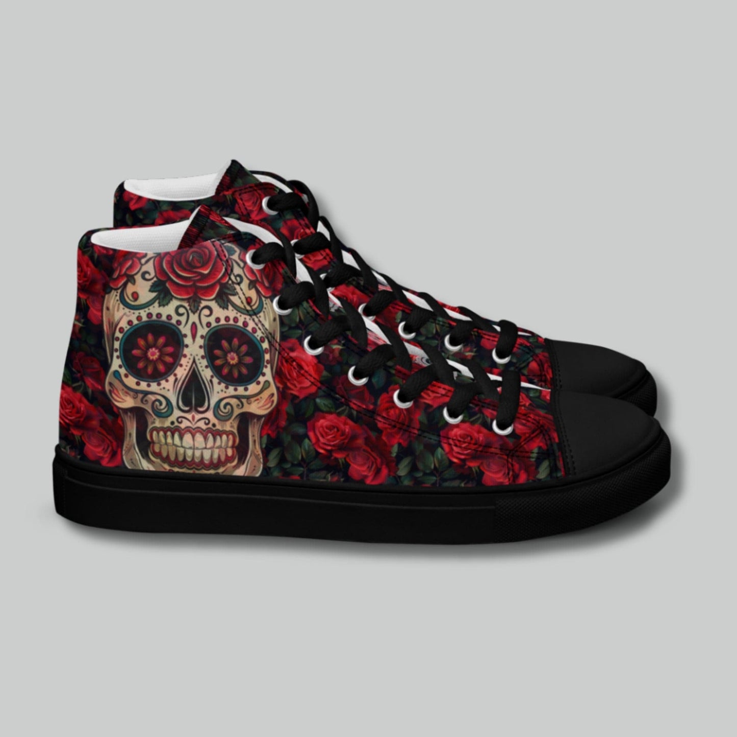 Sugar Skull High Top Canvas Shoes