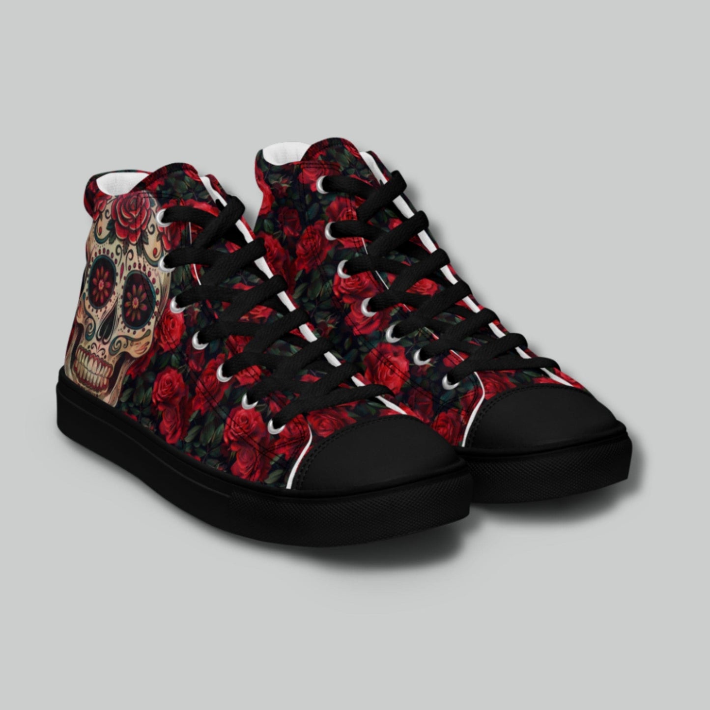 Sugar Skull High Top Canvas Shoes