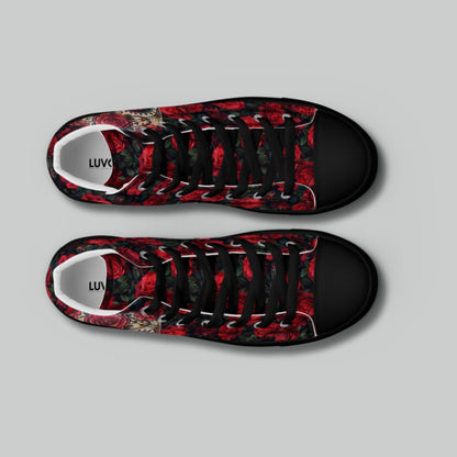 Sugar Skull High Top Canvas Shoes