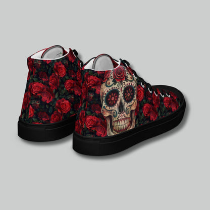 Sugar Skull High Top Canvas Shoes