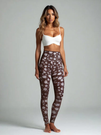 High-Waisted Leggings, Snowflake Charm