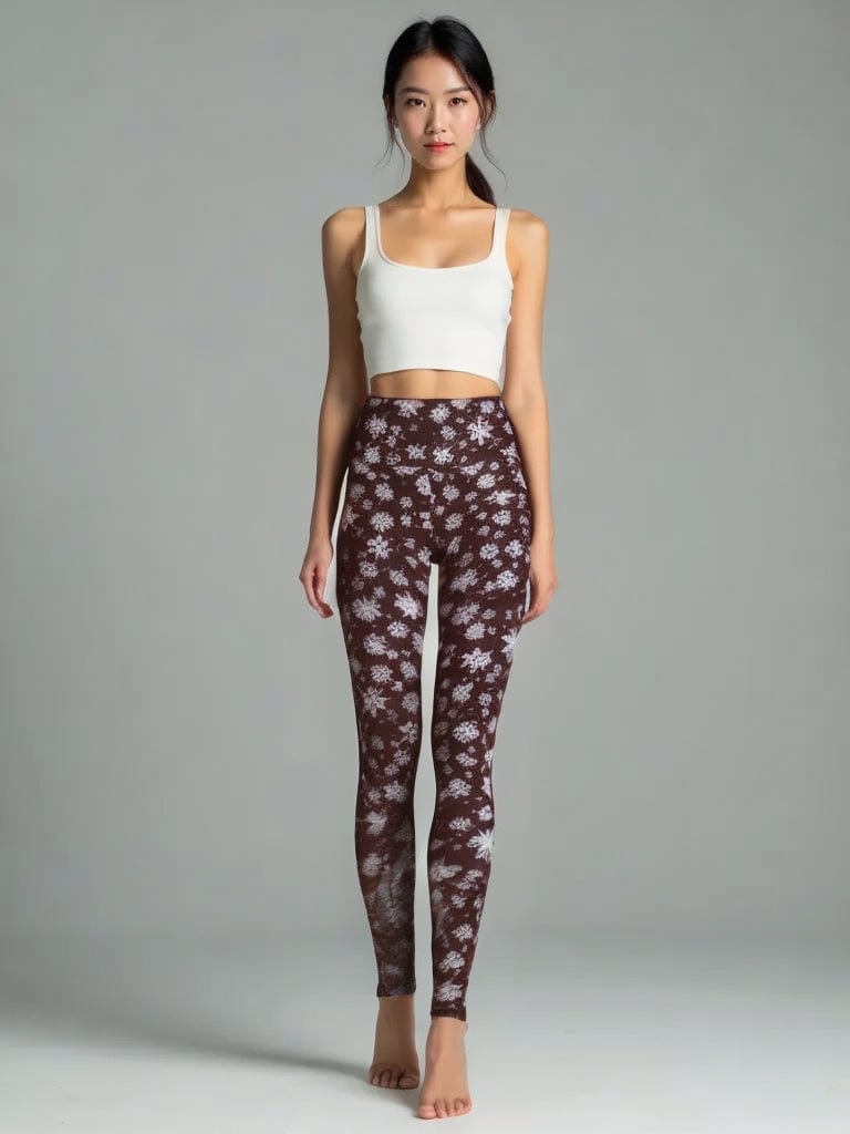 High-Waisted Leggings, Snowflake Charm