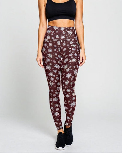 High-Waisted Leggings, Snowflake Charm