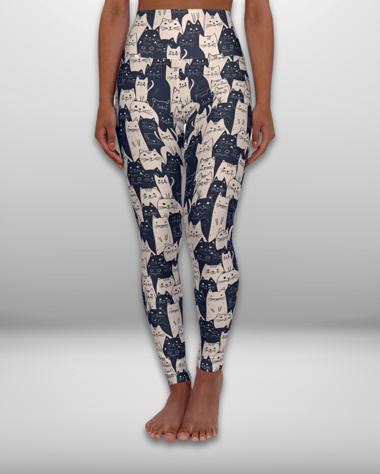 High Waisted Leggings, Cats