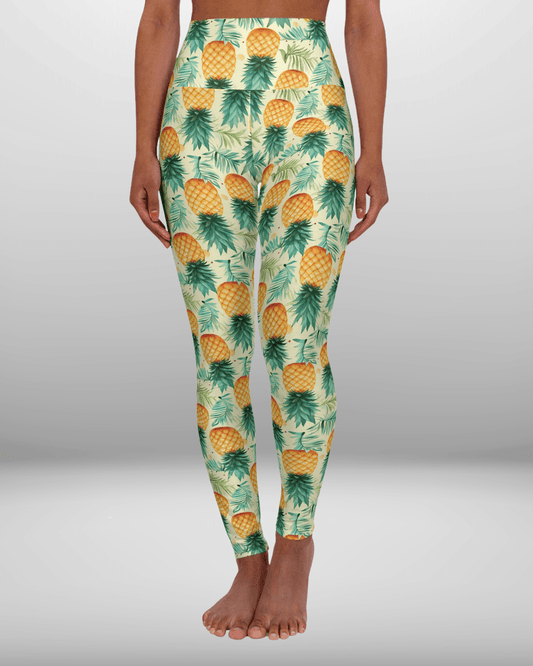 High Waisted Leggings, Pineapples