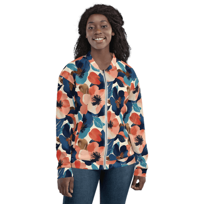 Bold Bloom Bomber Jacket