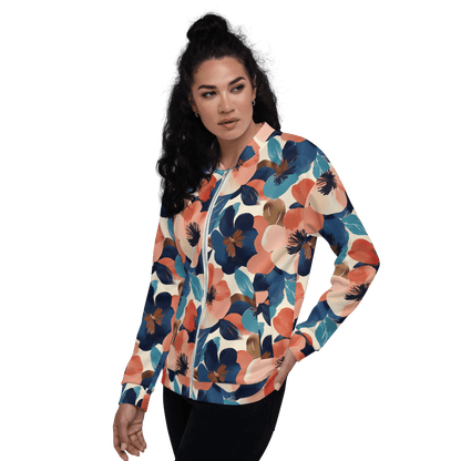 Bold Bloom Bomber Jacket