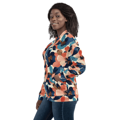 Bold Bloom Bomber Jacket