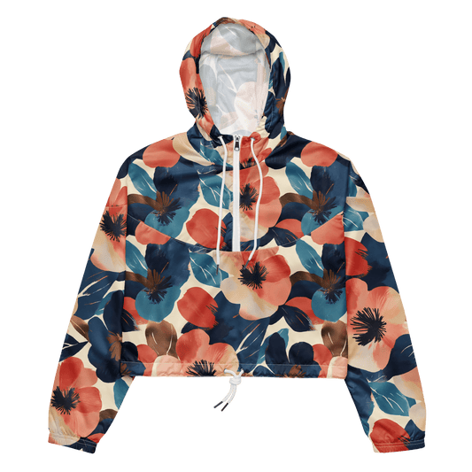Bold Bloom Cropped Windbreaker